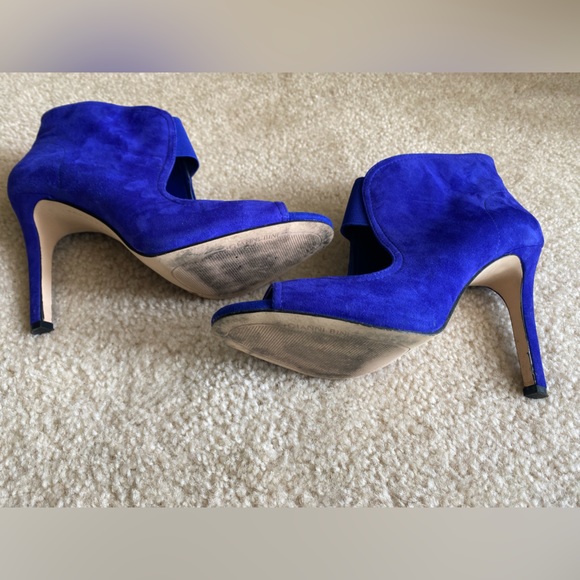 Gianni Bini bright cobalt blue 4” ankle high open toe heels 8.5 - Picture 3 of 4